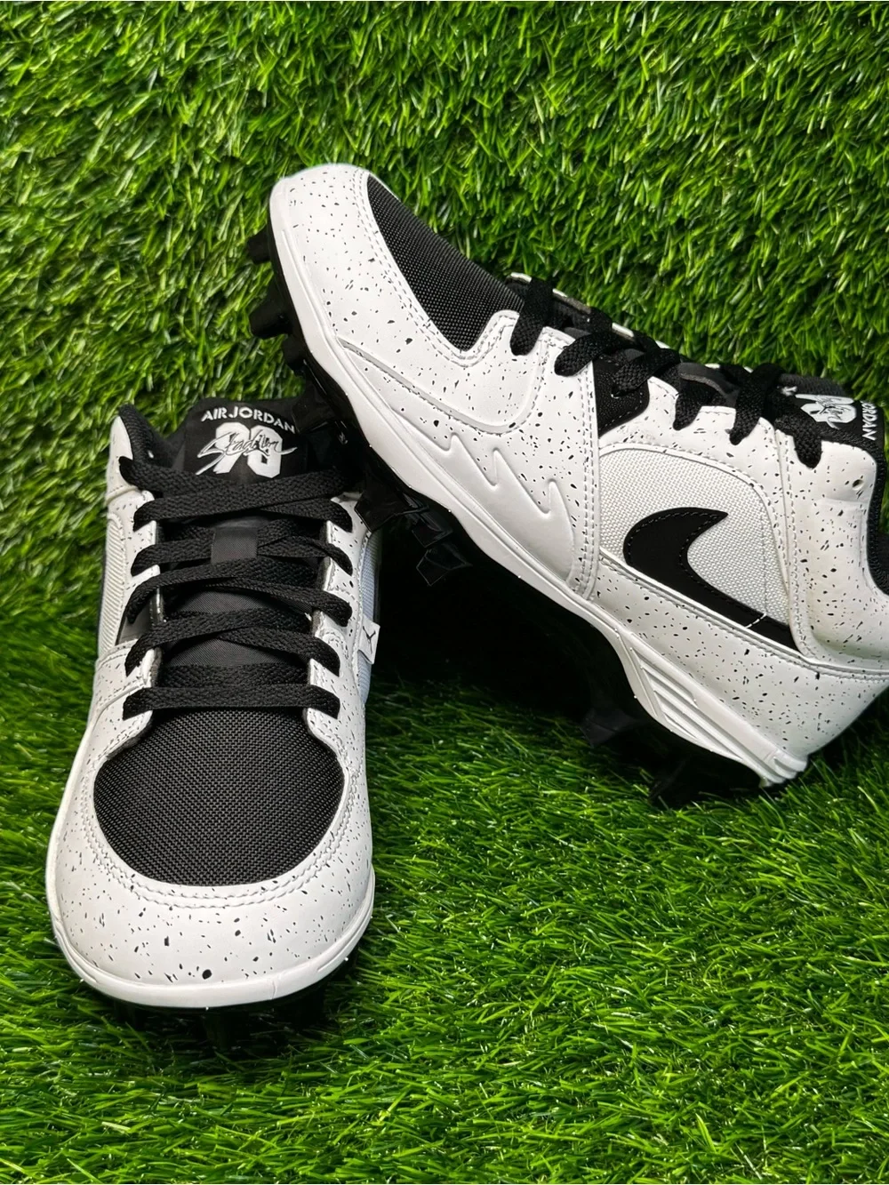 Size 12 - Mens Air Jordan Stadium 90 Low TD White Football Cleats - HQ0210-100